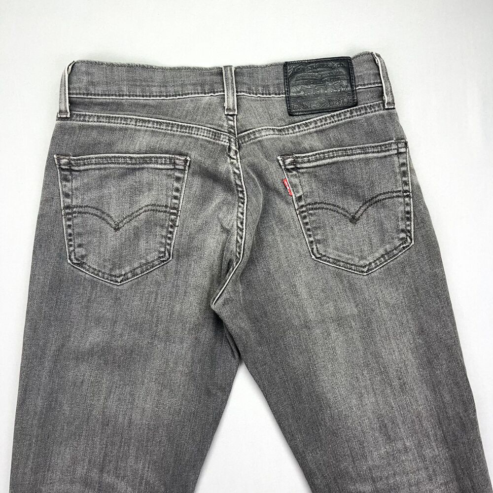 Levi's Premium‎ 511 Slim Fit Jeans Stretch Gray/Black Men's Tag Size 29x30 Fade - Picture 14 of 16